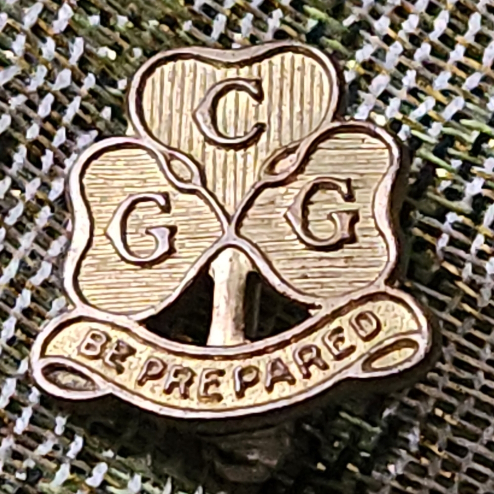 Vintage Girl Guide Be Prepared Pin